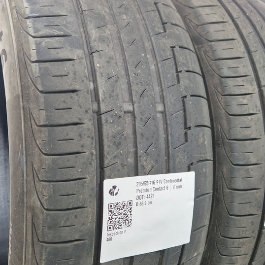 Käytetty: 205/55R16 91V Continental PremiumContact 6