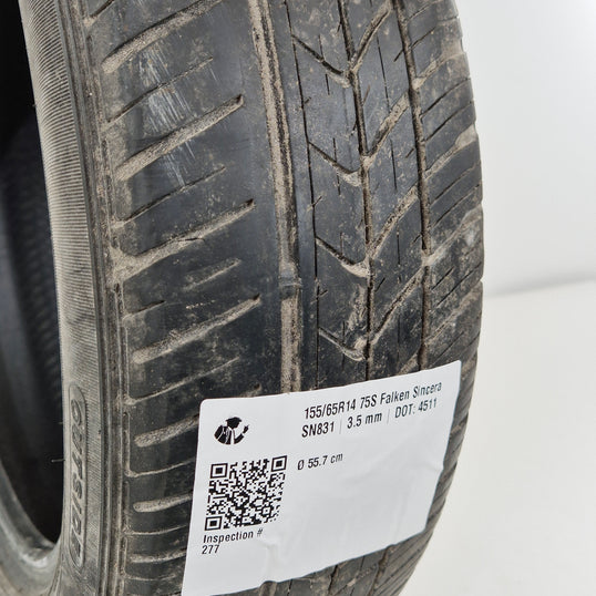 Käytetty: 155/65R14 75S Falken Sincera SN831