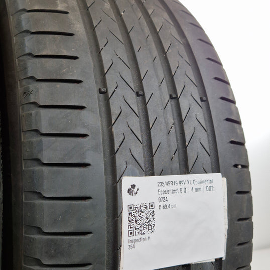 Käytetty: 235/45R19 99V XL Continental Ecocontact 6 Q