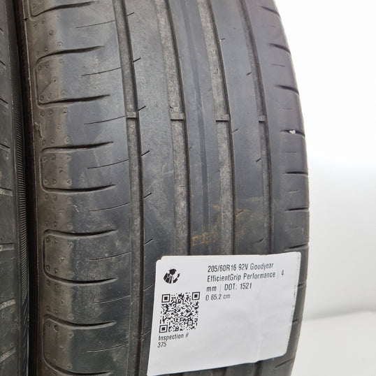 Käytetty: 205/60R16 92V Goodyear EfficientGrip Performance