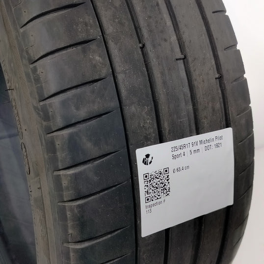 Käytetty: 225/45R17 91V Michelin Pilot Sport 4