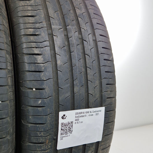 Käytetty: 225/60R18 104V XL Continental EcoContact 6