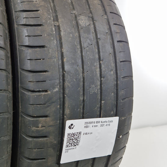 Käytetty: 225/55R16 95W Kumho Ecsta HS51