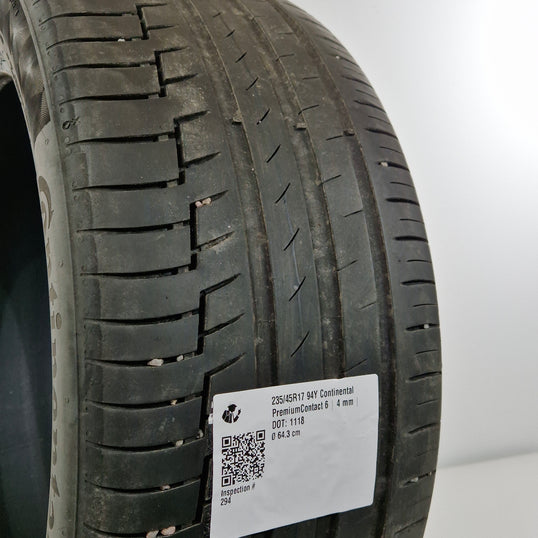 Käytetty: 235/45R17 94Y Continental PremiumContact 6