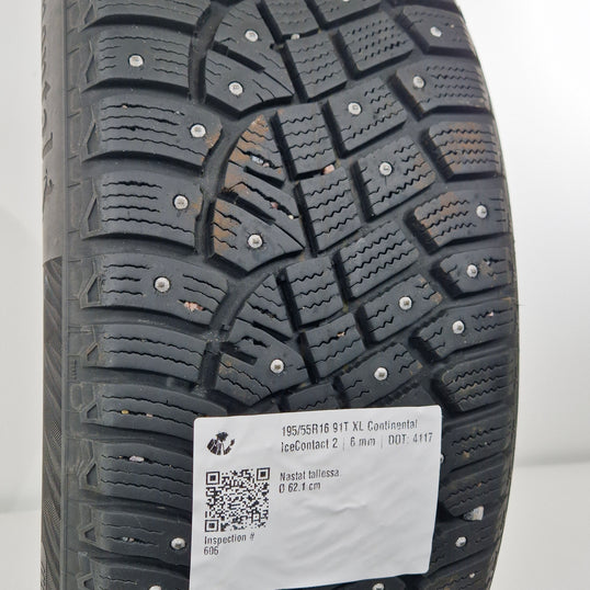Käytetty: 195/55R16 91T XL Continental IceContact 2