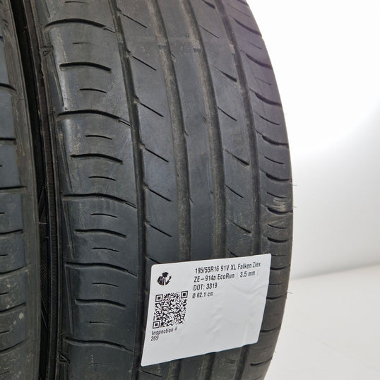 Käytetty: 195/55R16 91V XL Falken Ziex ZE-914a EcoRun