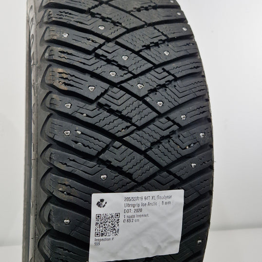 Käytetty: 205/55R16 94T XL Goodyear Ultragrip Ice Arctic