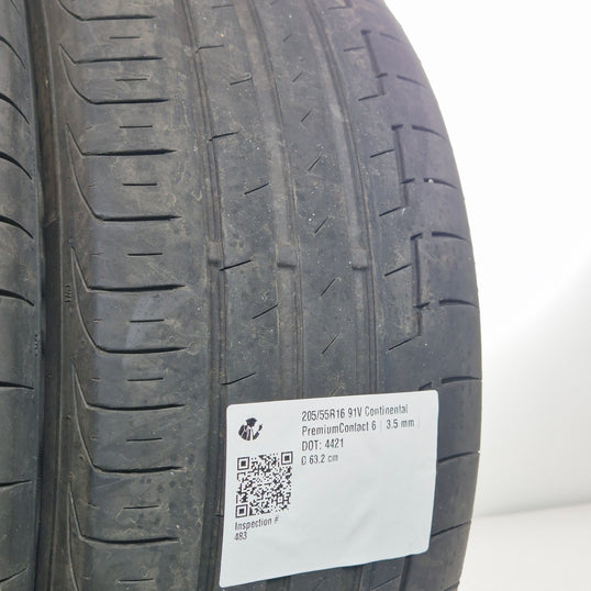 Käytetty: 205/55R16 91V Continental PremiumContact 6