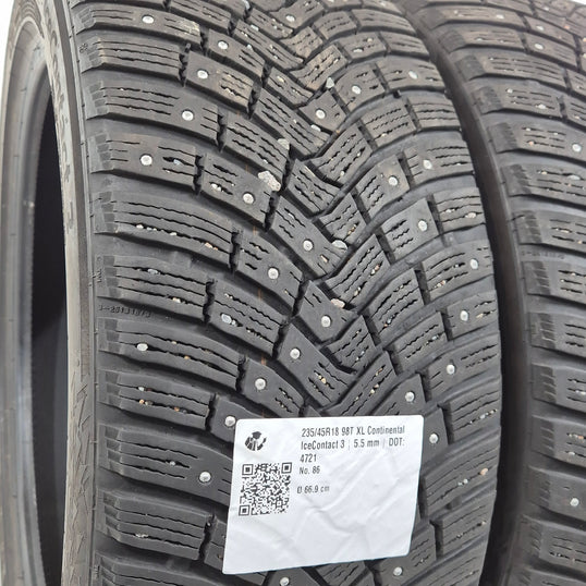 Käytetty: 235/45R18 98T XL Continental IceContact 3