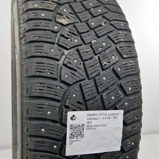 Käytetty: 225/55R17 101T XL Continental IceContact 2