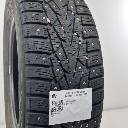 Käytetty: 205/60R16 96T XL Nokian Nordman 7