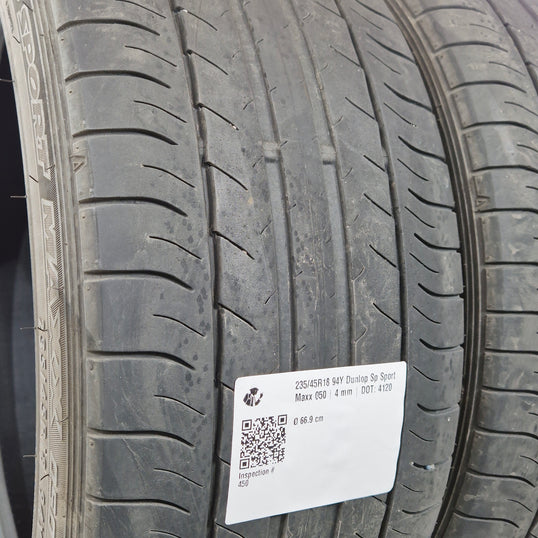 Käytetty: 235/45R18 94Y Dunlop Sp Sport Maxx 050