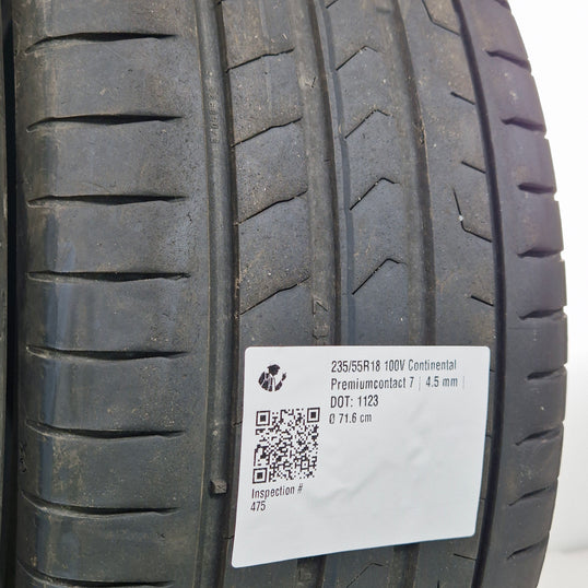 Käytetty: 235/55R18 100V Continental Premiumcontact 7