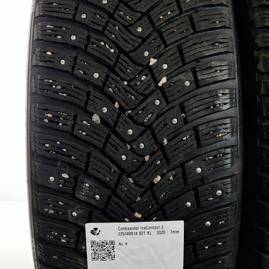 Käytetty: 225/40R18 92T XL Continental IceContact 3