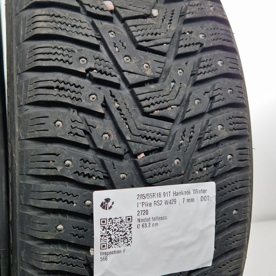Käytetty: 205/55R16 91T Hankook Winter I*Pike RS2 W429