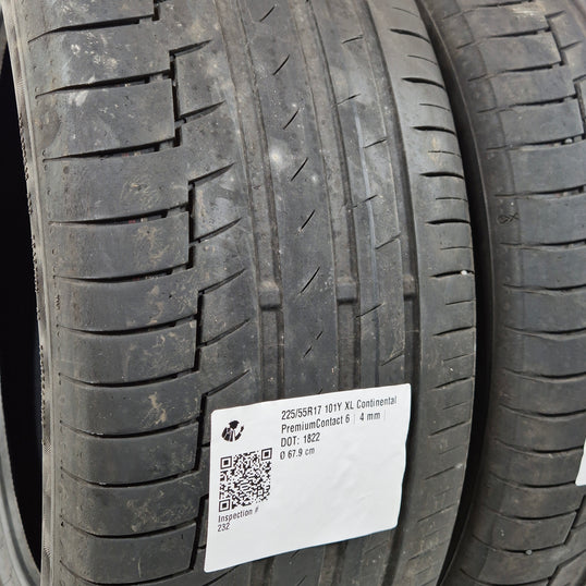 Käytetty: 225/55R17 101Y XL Continental PremiumContact 6