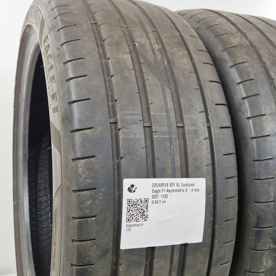 Käytetty: 225/40R18 92Y XL Goodyear Eagle F1 Asymmetric 6