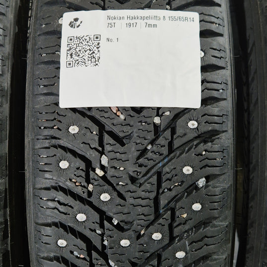 Käytetty: 155/65R14 75T Nokian Hakkapeliitta 8