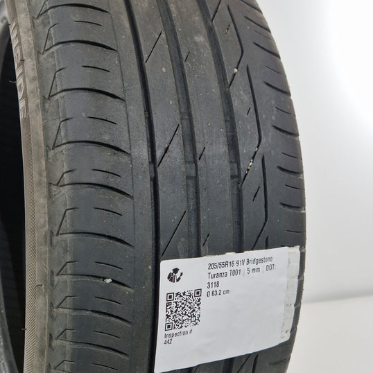 Käytetty: 205/55R16 91V Bridgestone Turanza T001