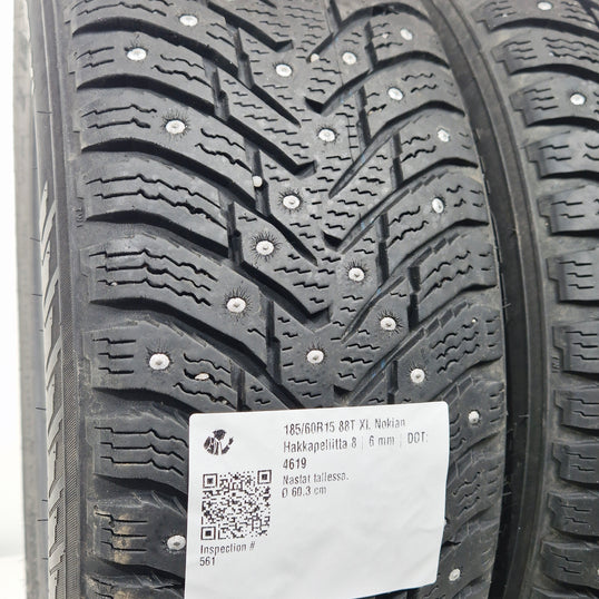 Käytetty: 185/60R15 88T XL Nokian Hakkapeliitta 8