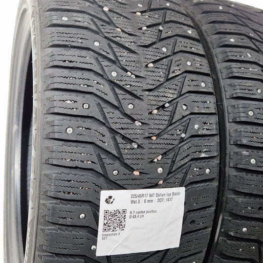 Käytetty: 225/45R17 94T Sailun Ice Blazer Wst 3
