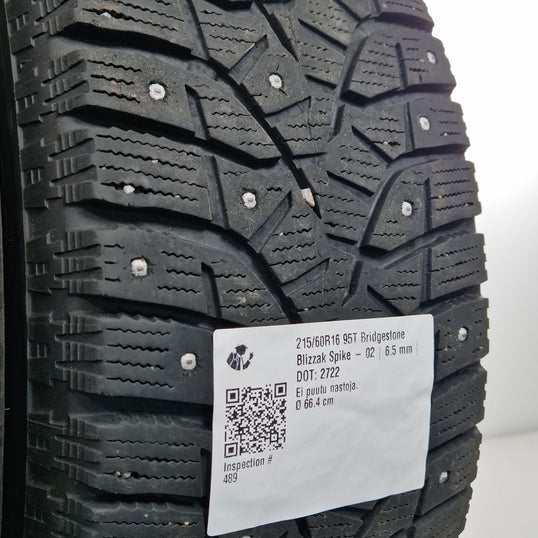 Käytetty: 215/60R16 95T Bridgestone Blizzak Spike - 02