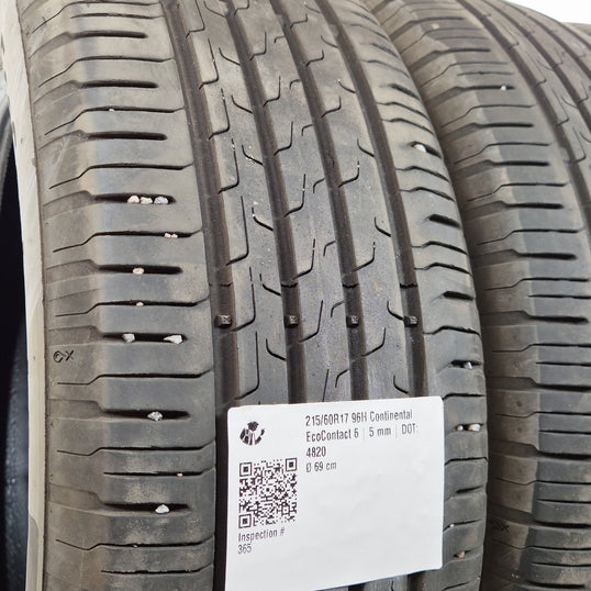 Käytetty: 215/60R17 96H Continental EcoContact 6