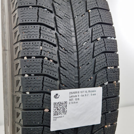 Käytetty: 235/60R18 107T XL Michelin Latitude X-Ice Xi 2