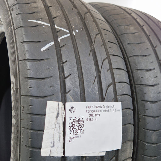 Käytetty: 205/55R16 91V Continental Contipremiumcontact 2