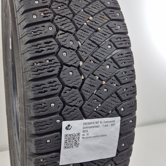Käytetty: 205/55R16 94T XL Continental Contiicecontact