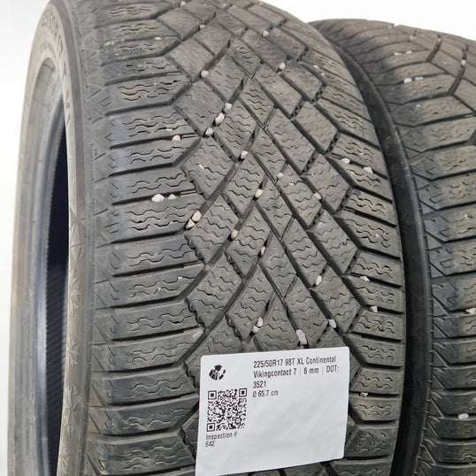 Käytetty: 225/50R17 98T XL Continental Vikingcontact 7