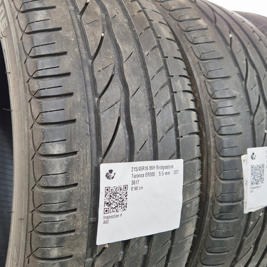 Käytetty: 215/45R16 86H Bridgestone Turanza ER300