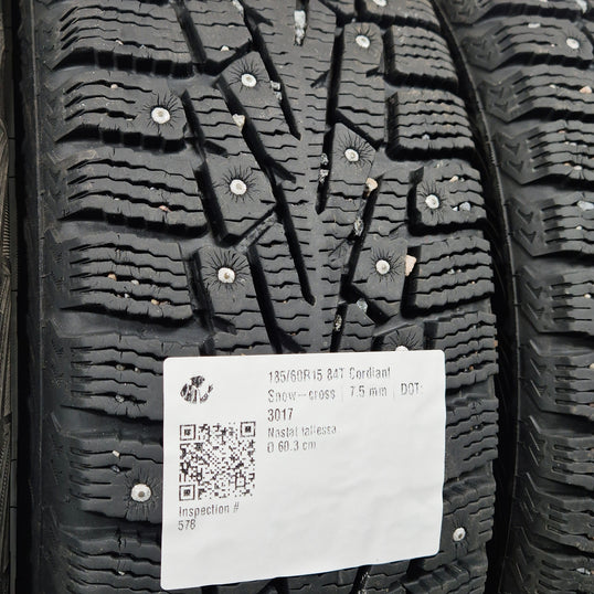 Käytetty: 185/60R15 84T Cordiant Snow-cross