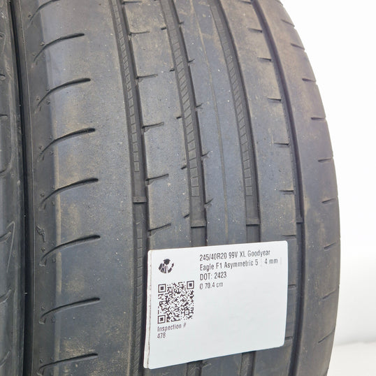 Käytetty: 245/40R20 99V XL Goodyear Eagle F1 Asymmetric 5