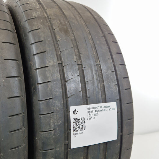 Käytetty: 225/40R18 92Y XL Goodyear Eagle F1 Asymmetric 6
