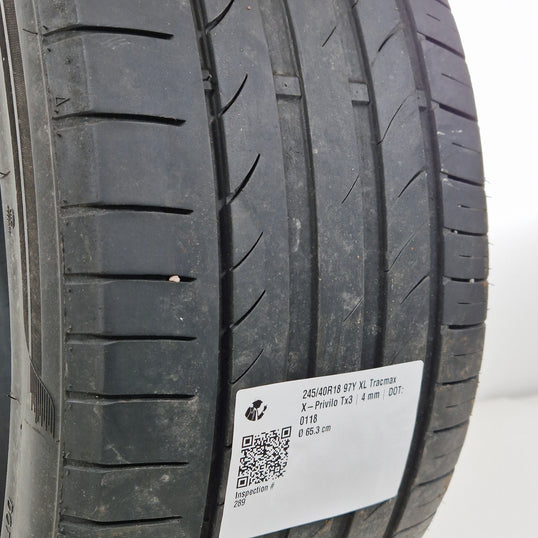 Käytetty: 245/40R18 97Y XL Tracmax X-Privilo Tx3