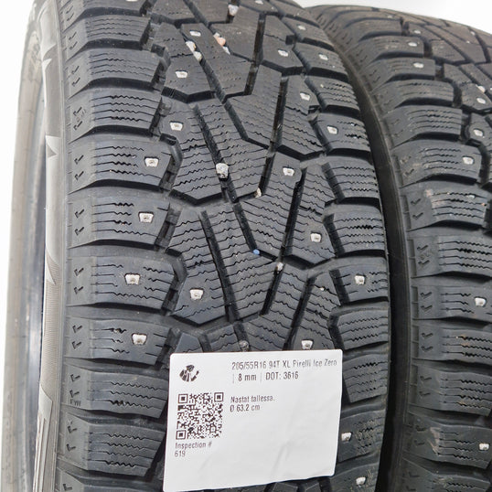 Käytetty: 205/55R16 94T XL Pirelli Ice Zero