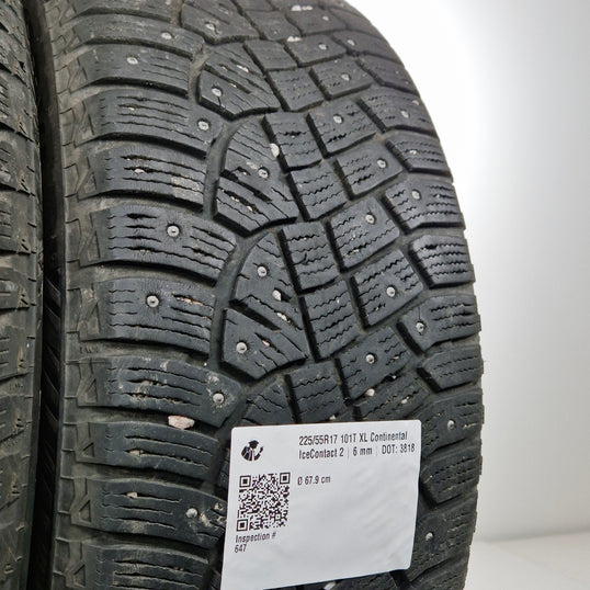 Käytetty: 225/55R17 101T XL Continental IceContact 2