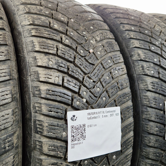 Käytetty: 195/55R16 91T XL Continental IceContact 3
