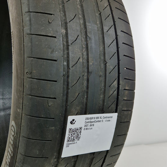 Käytetty: 235/45R19 99V XL Continental ContiSportContact 5