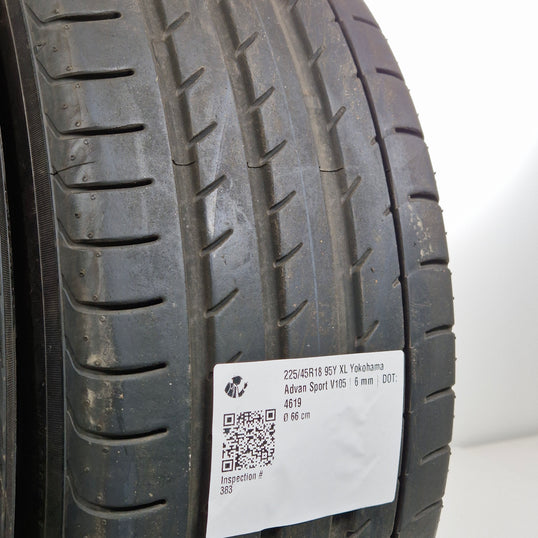 Käytetty: 225/45R18 95Y XL Yokohama Advan Sport V105