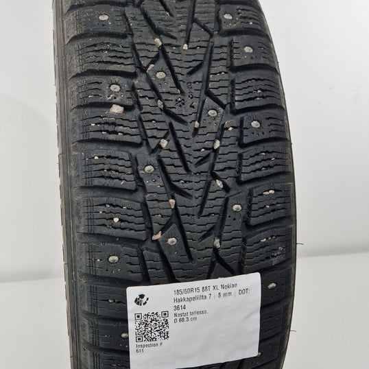 Käytetty: 185/60R15 88T XL Nokian Hakkapeliitta 7