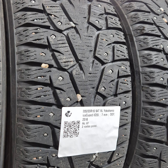 Käytetty: 205/55R16 94T XL Yokohama iceGuard IG55