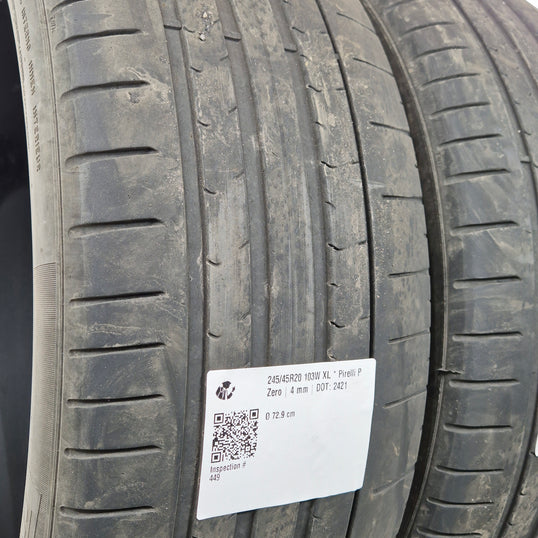 Käytetty: 245/45R20 103W XL * Pirelli P Zero