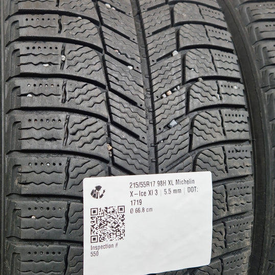Käytetty: 215/55R17 98H XL Michelin X-Ice XI 3