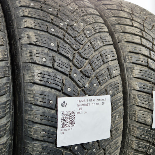 Käytetty: 195/55R16 91T XL Continental IceContact 3