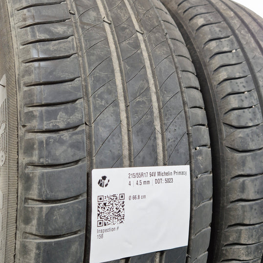 Käytetty: 215/55R17 94V Michelin Primacy 4