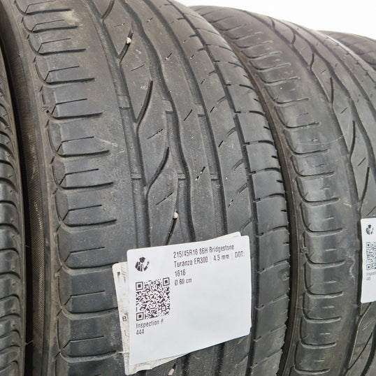 Käytetty: 215/45R16 86H Bridgestone Turanza ER300
