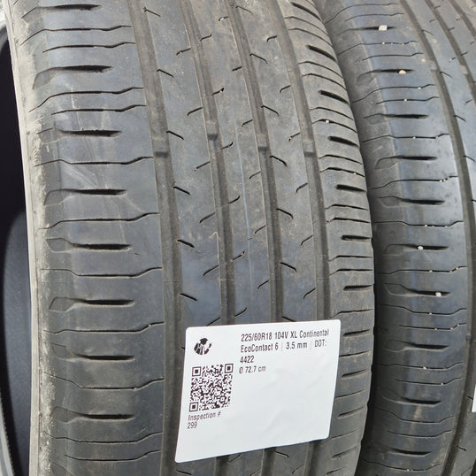 Käytetty: 225/60R18 104V XL Continental EcoContact 6