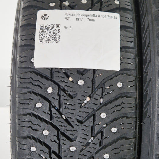 Käytetty: 155/65R14 75T Nokian Hakkapeliitta 8